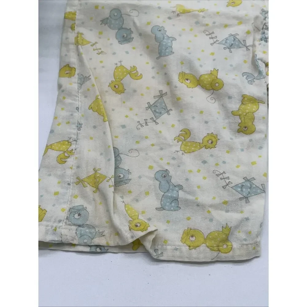 Vintage 1950s/60s Toddler Romper – Yellow & Blue Unisex One‑Piece 12–18 Months
